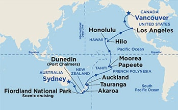 30-Day Hawaii, Tahiti & South Pacific Crossing